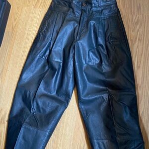 4 Openers Black Leather Pants